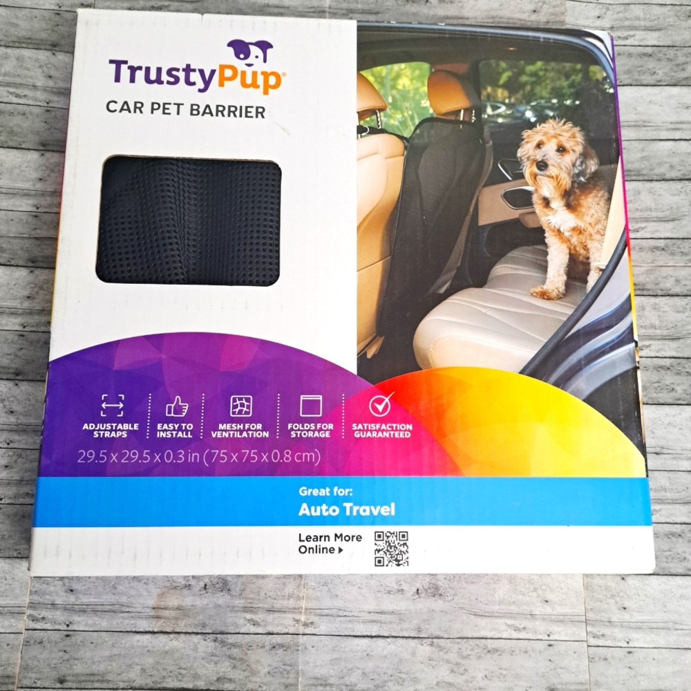 Tusty Pup Black Car Pet Barrier
